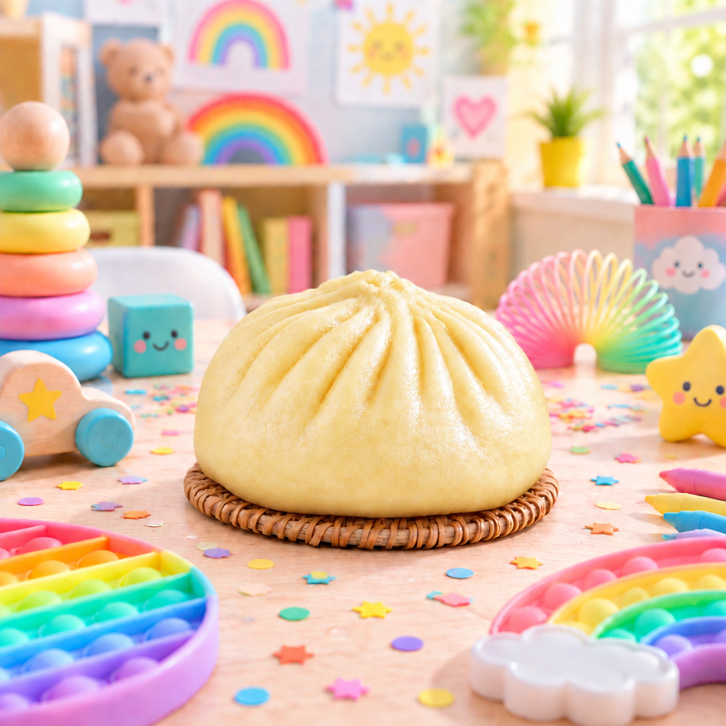 Glitter Dumpling Squishy - Slow-Rise Bao Bun Squeeze Toy